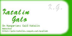 katalin galo business card